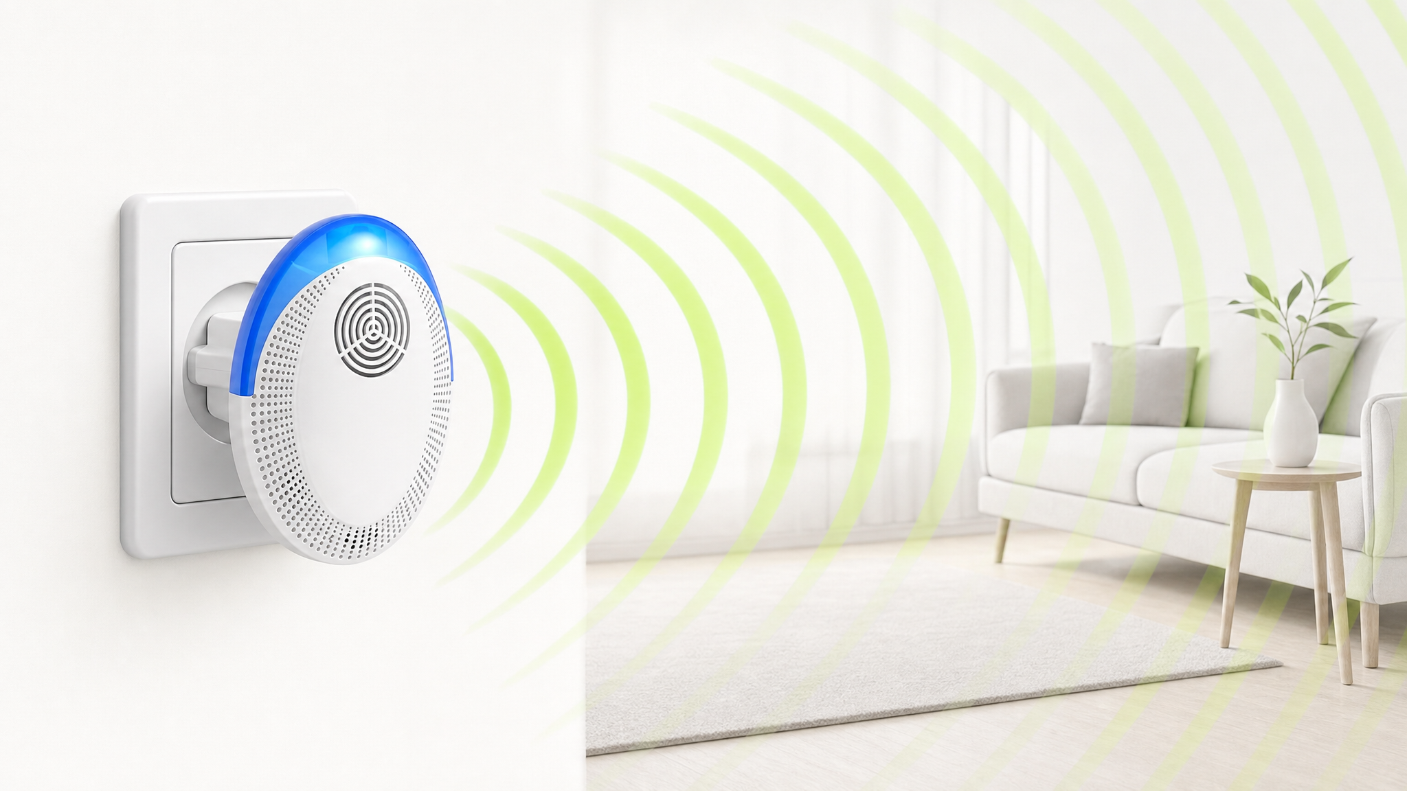 L'onde ultrasonore se diffuse dans la piece